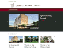 Tablet Screenshot of orientalhotels.co.in
